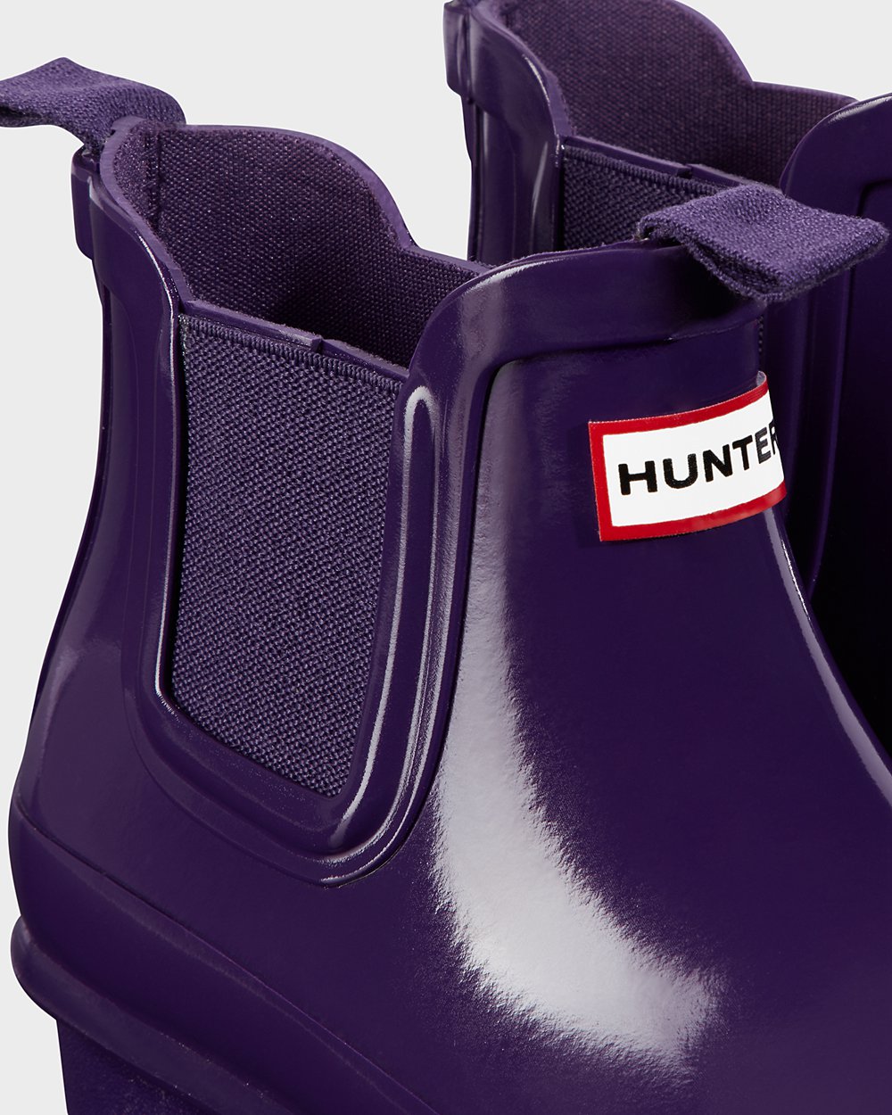 Kids Hunter Original Big Gloss - Chelsea Boots Blue Purple - 6352-IMTRH